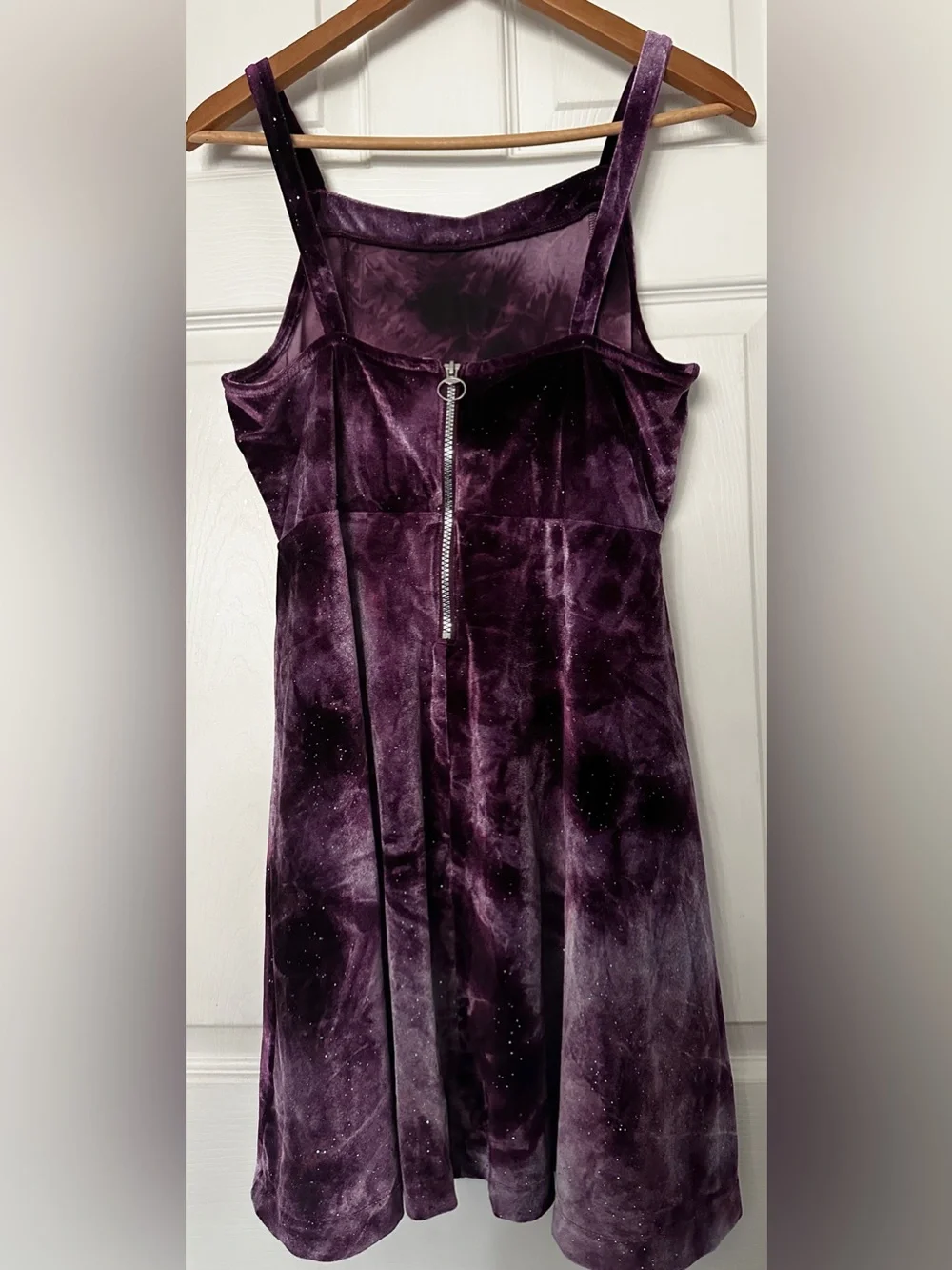Girls dress+Sz~16/18*Justice Plum Velvet Mini Dress with Subtle Sparkle